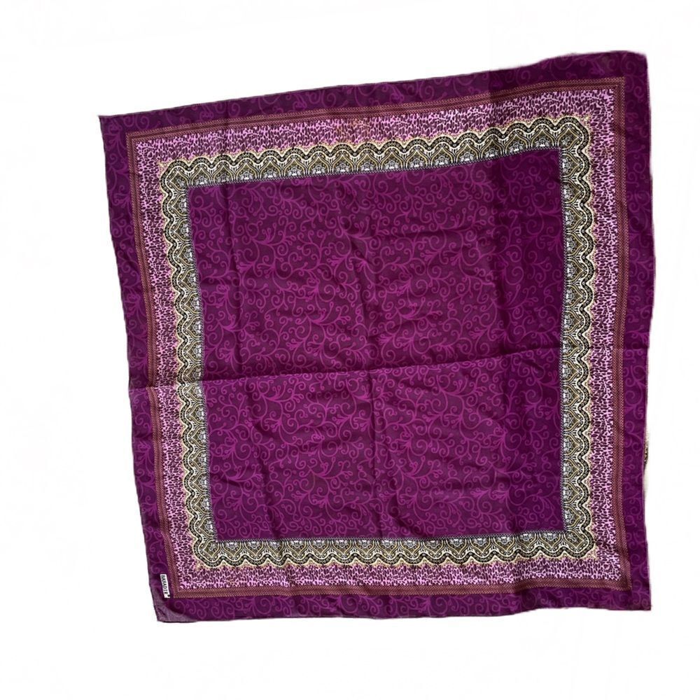 Bahadir Purple Leopard Border Scarf - Picture 2 of 7